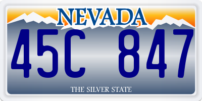 NV license plate 45C847