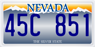NV license plate 45C851