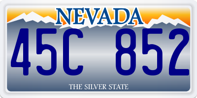 NV license plate 45C852