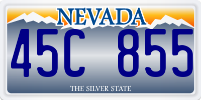 NV license plate 45C855