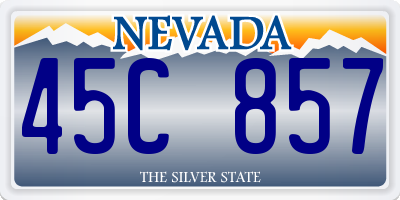 NV license plate 45C857