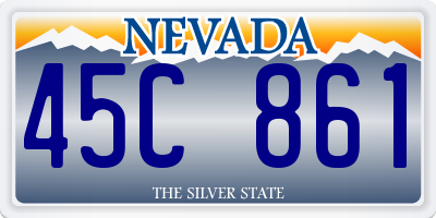 NV license plate 45C861