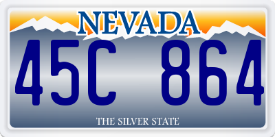 NV license plate 45C864