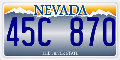 NV license plate 45C870