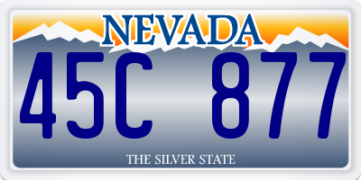 NV license plate 45C877