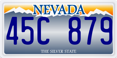 NV license plate 45C879