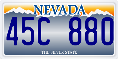NV license plate 45C880