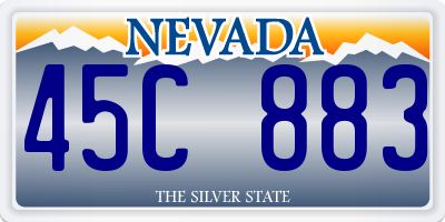 NV license plate 45C883