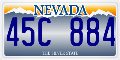NV license plate 45C884