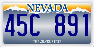 NV license plate 45C891