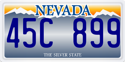 NV license plate 45C899
