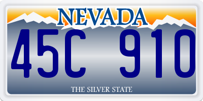 NV license plate 45C910