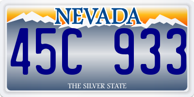 NV license plate 45C933