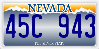 NV license plate 45C943