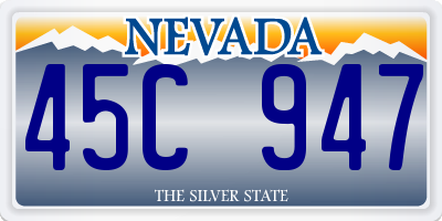 NV license plate 45C947