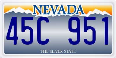 NV license plate 45C951