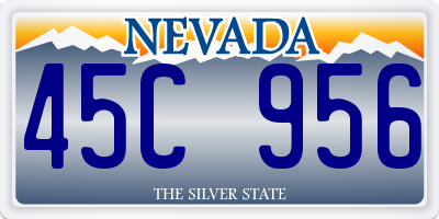 NV license plate 45C956