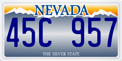 NV license plate 45C957