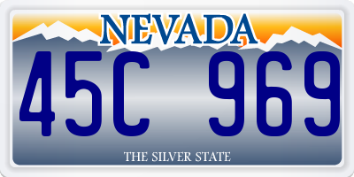 NV license plate 45C969