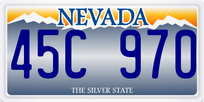 NV license plate 45C970