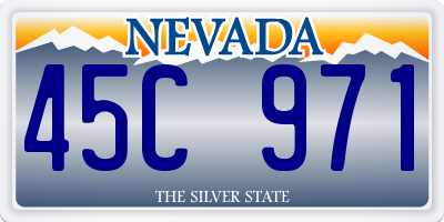 NV license plate 45C971