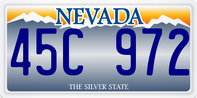 NV license plate 45C972