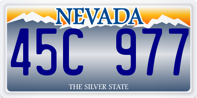 NV license plate 45C977