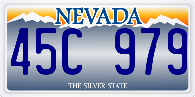 NV license plate 45C979