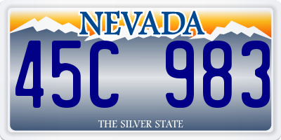NV license plate 45C983
