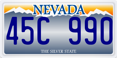 NV license plate 45C990