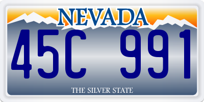 NV license plate 45C991