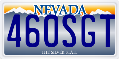 NV license plate 460SGT