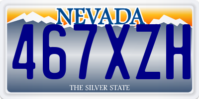 NV license plate 467XZH