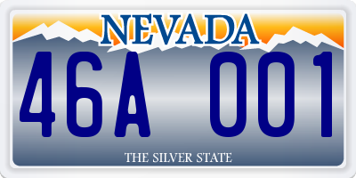 NV license plate 46A001