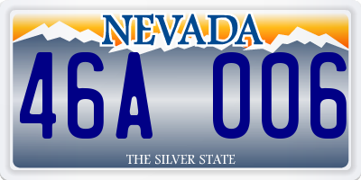 NV license plate 46A006