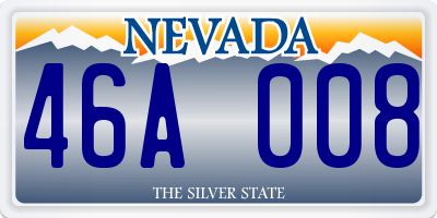 NV license plate 46A008