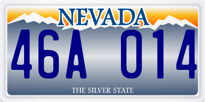 NV license plate 46A014