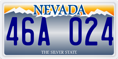NV license plate 46A024
