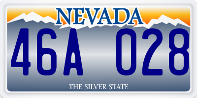 NV license plate 46A028