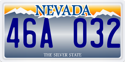 NV license plate 46A032