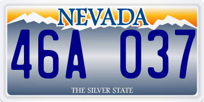 NV license plate 46A037