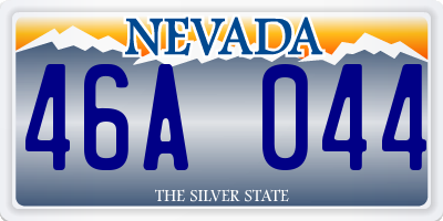 NV license plate 46A044