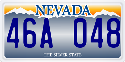 NV license plate 46A048