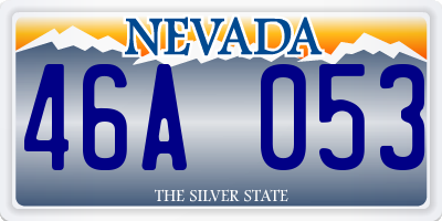 NV license plate 46A053