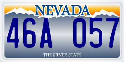 NV license plate 46A057