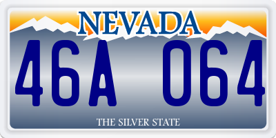 NV license plate 46A064