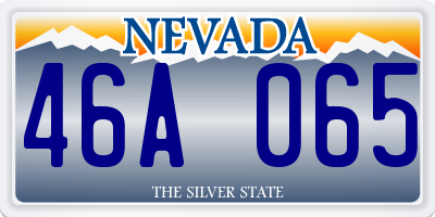 NV license plate 46A065