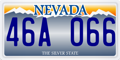 NV license plate 46A066