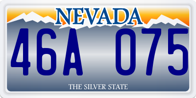 NV license plate 46A075