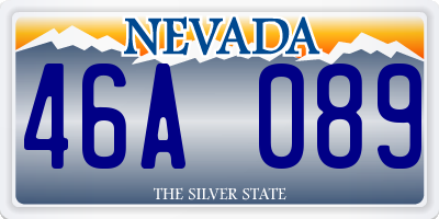 NV license plate 46A089